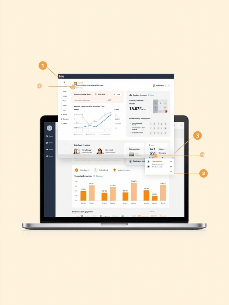 Annotated screenshot of the Edukatic analytics dashboard showing completion, skill application, and modeled ROI